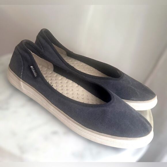 Columbia Crankbait Slip-ons Flats Boat Shoes Navy Denim Size 9.5 - Picture 6 of 13